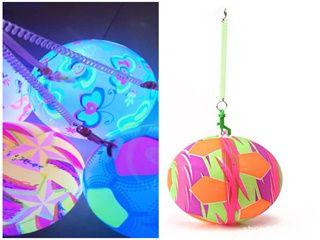 BOLA INFLABLE CON LUZ RESORTE 9PUL