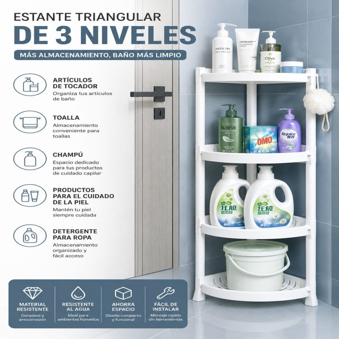ORGANIZADOR ESQUINERO PARA BANO