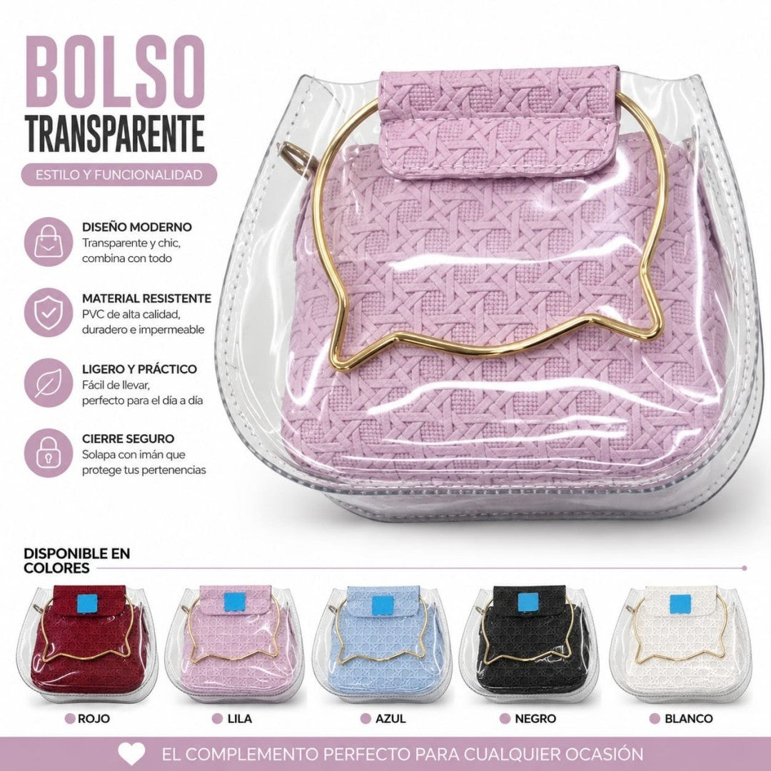 BOLSO TRANSPARENTE DE PVC A