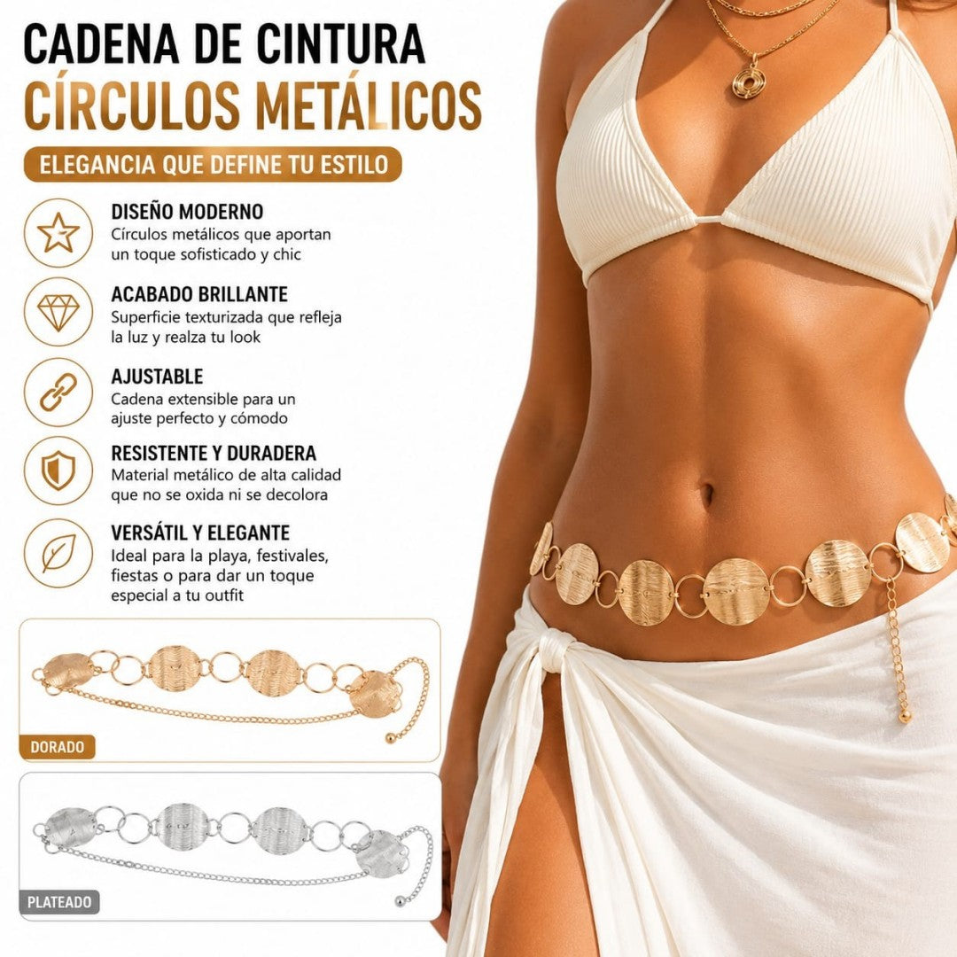CINTURON DE CADENA CON AROS