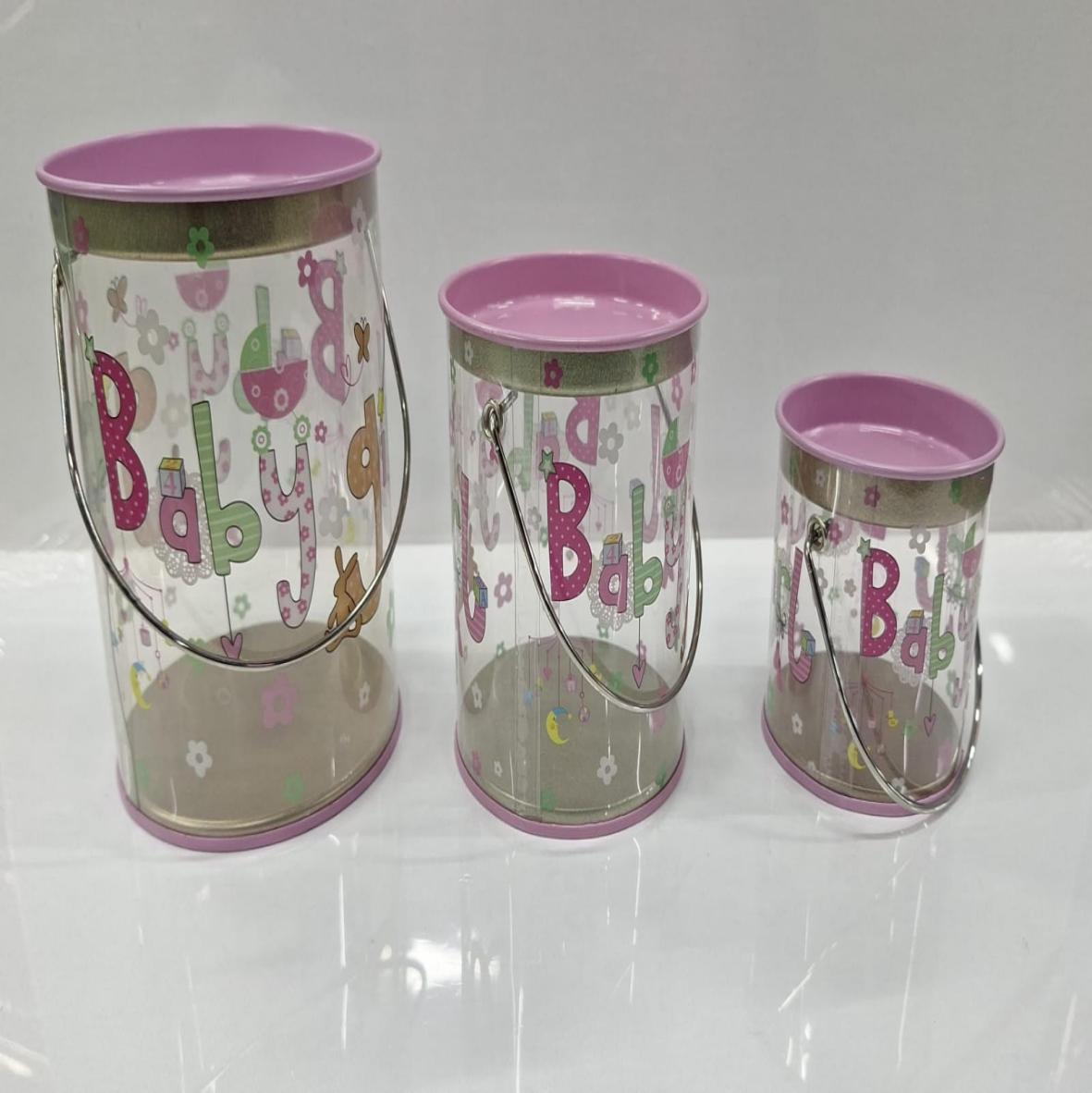BALDE BABY ROSADO 3PCS PVC