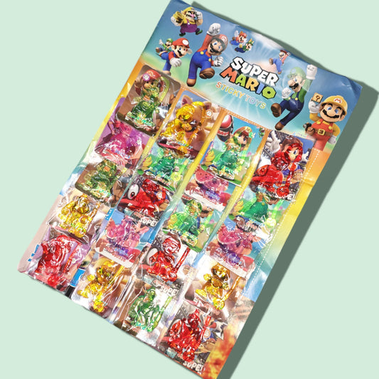 CARTON DE PEGAJOSO PERSONAJE MARIO