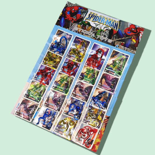 CARTON DE PEGAJOSO PERSONAJE HOMBRE ARANA