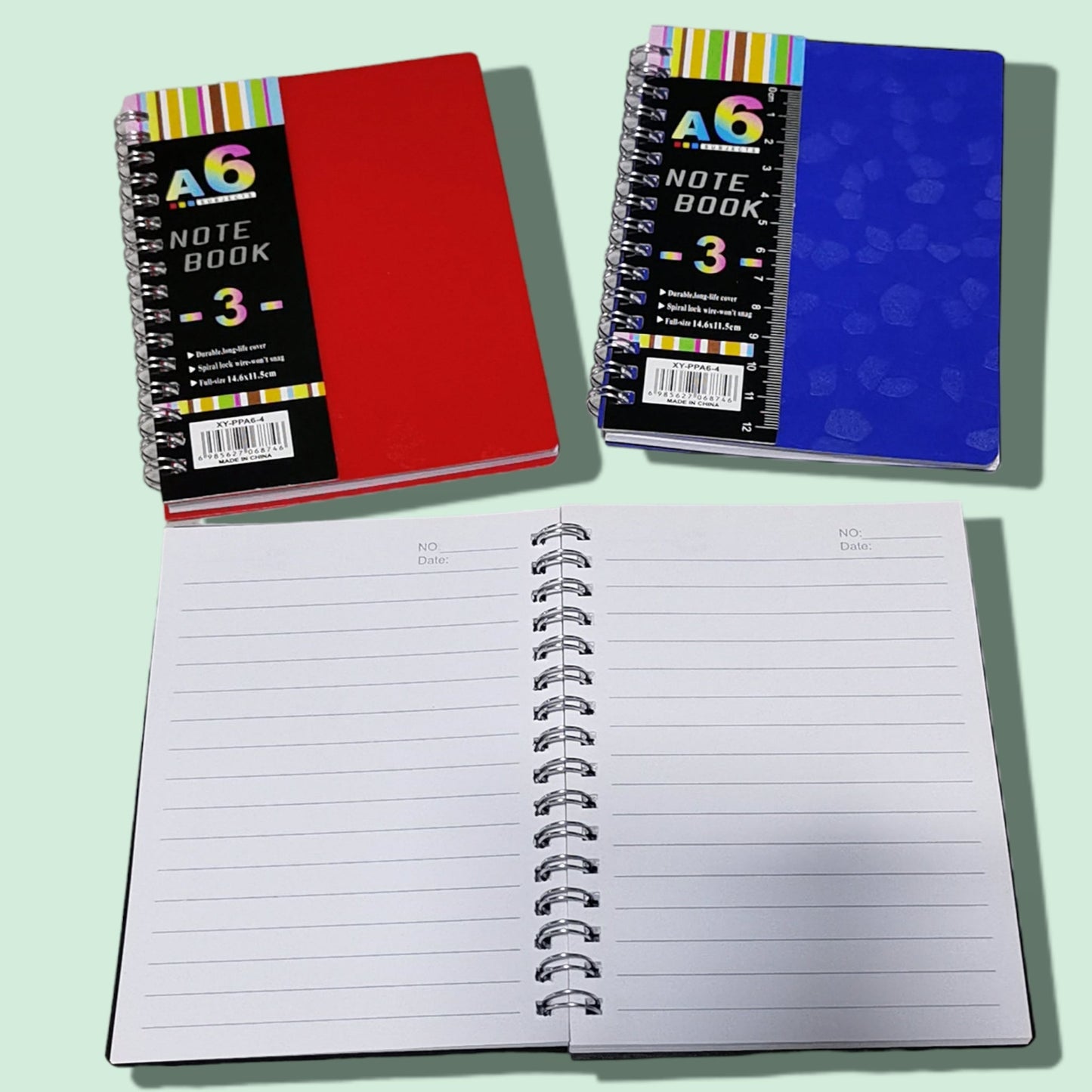 CUADERNO DIARIO RESORTE LISO A6-4