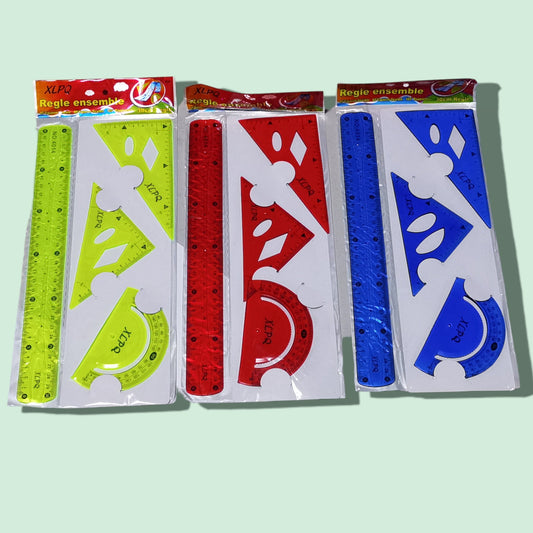 SET REGLA SUAVE 30CM COLOR