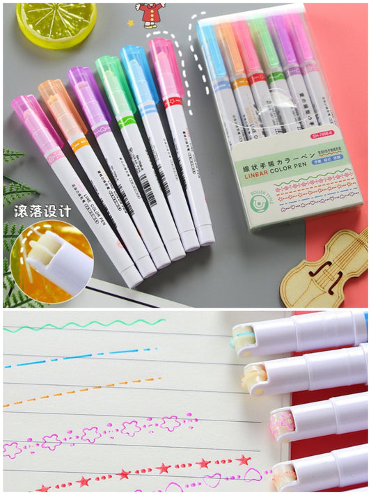 MARCADORES LINEA COLOR 6PCS 7008