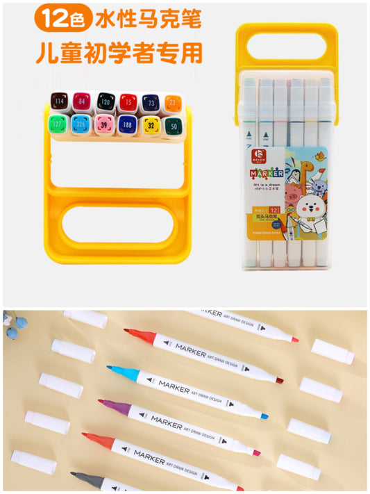 MARCADORES DOBLE PUNTA 12COLOR 508