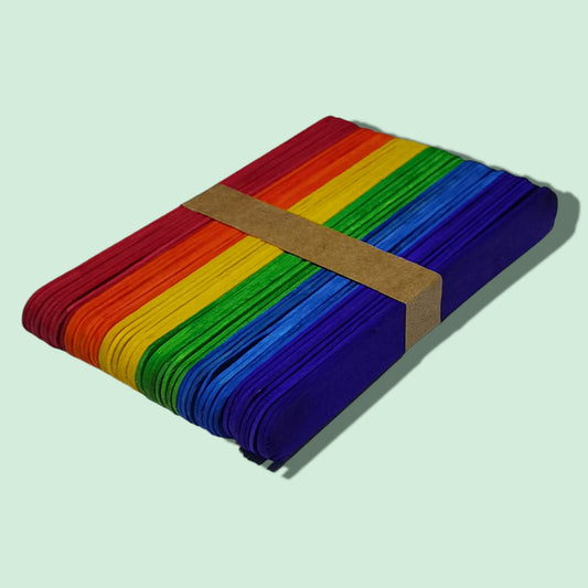 PALETAS MADERA DE COLOR 50PCS 150