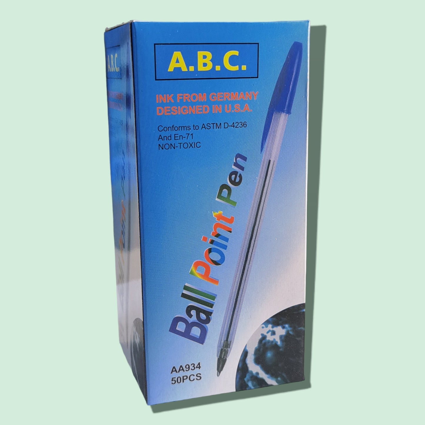 BOLIGRAFO ABC AZUL 50PCS AA934
