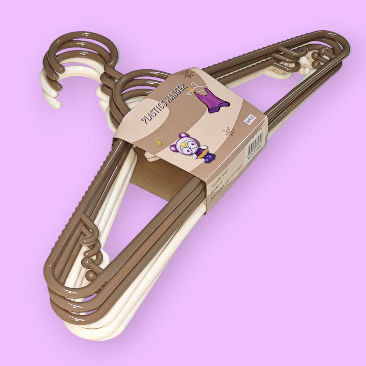 GANCHO ROPA P/NINO C-205 6PCS