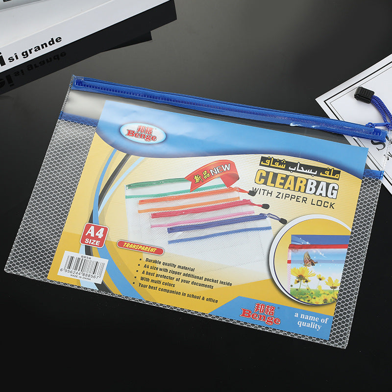 BOLSA ESCOLAR PVC ZIPPER GDE 8856A4