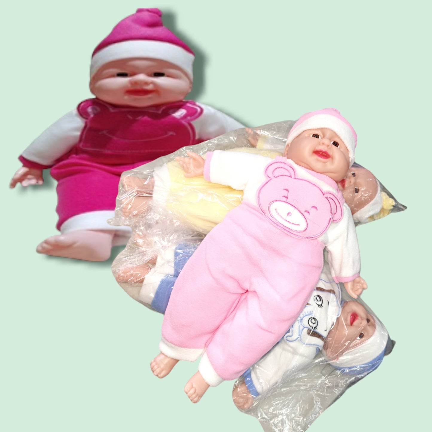 MUNECO BEBE PELON CON RISA GDE 132