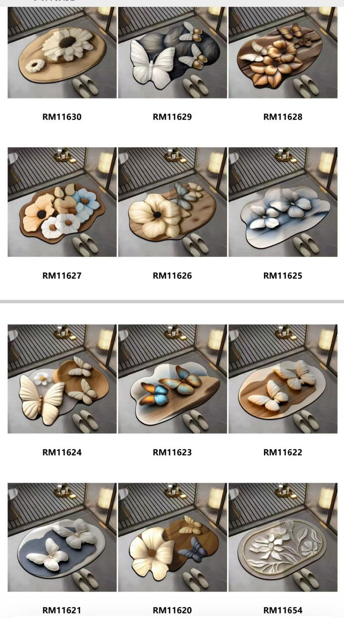 ALFOMBRA MARIPOSA 58*38