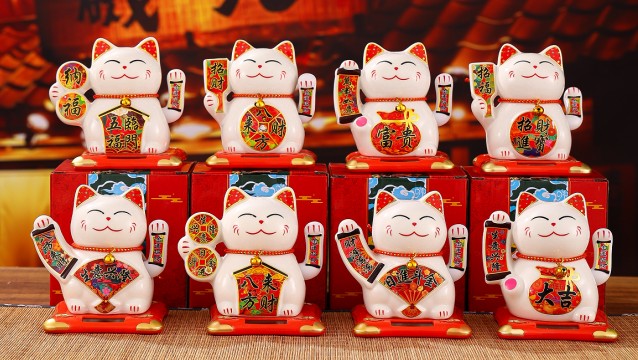 GATO SUERTE BLANCO 5PULG