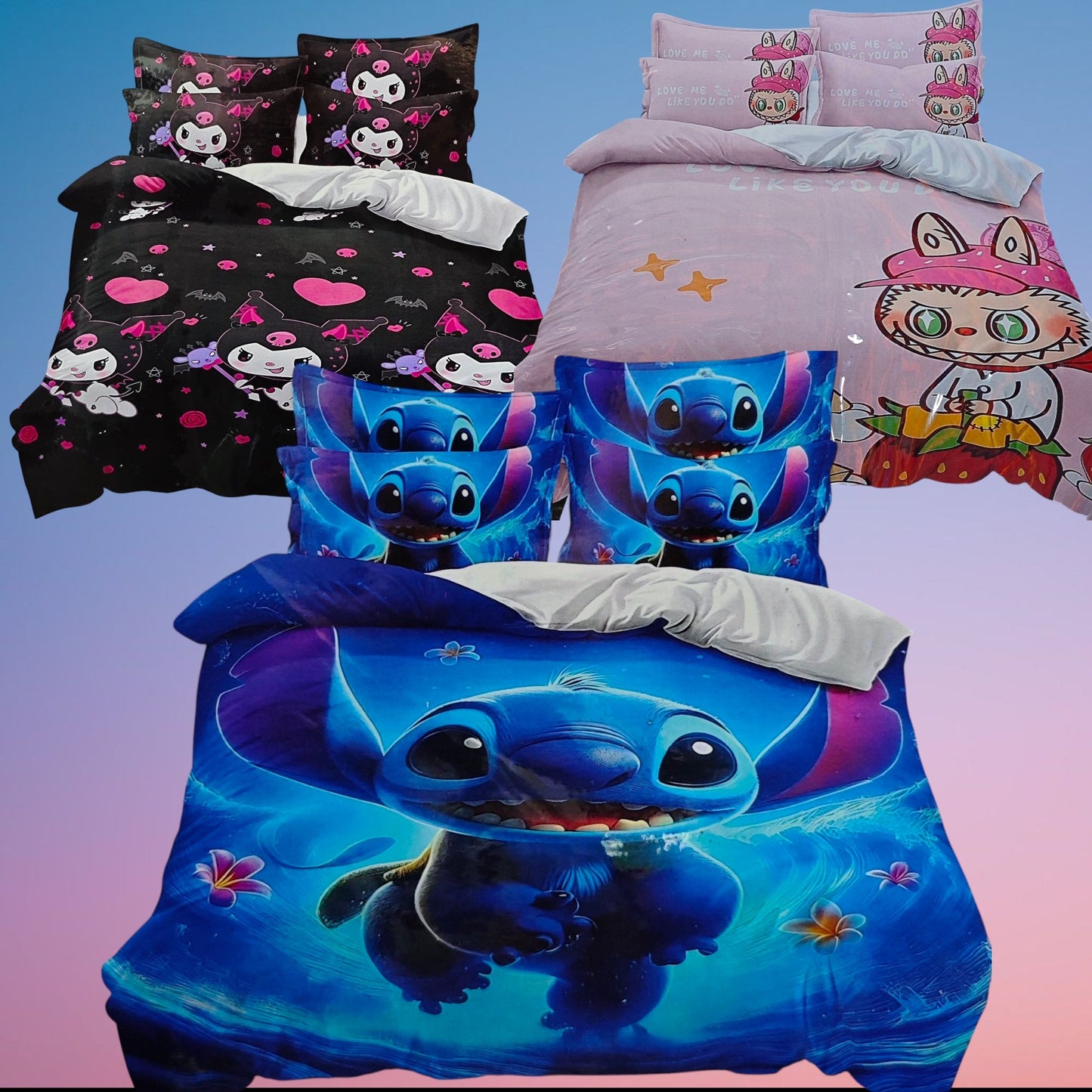 JUAGO DE SABANAS PERSONAJE 4PCS