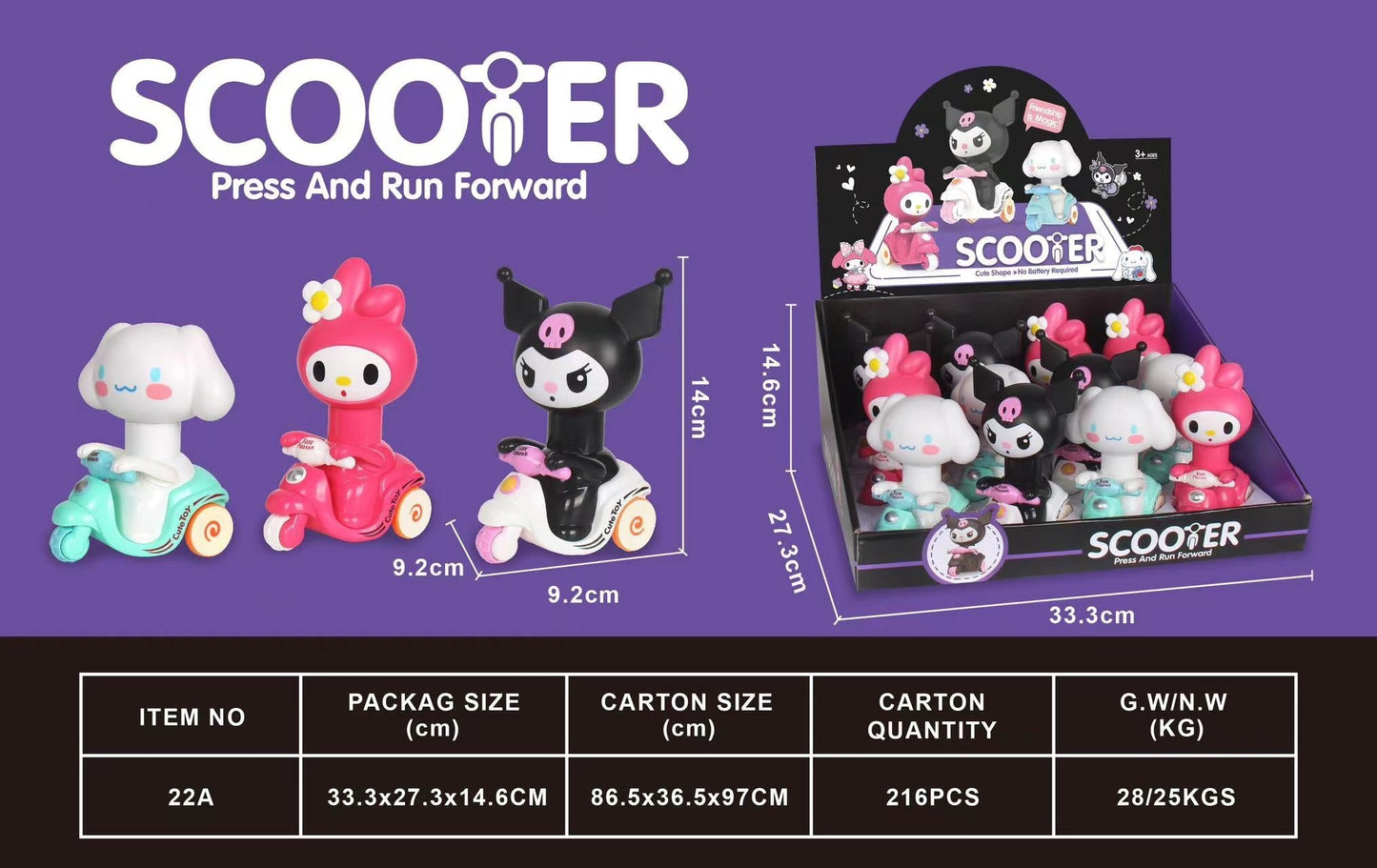 KUROMI CON SCOOTER 22A