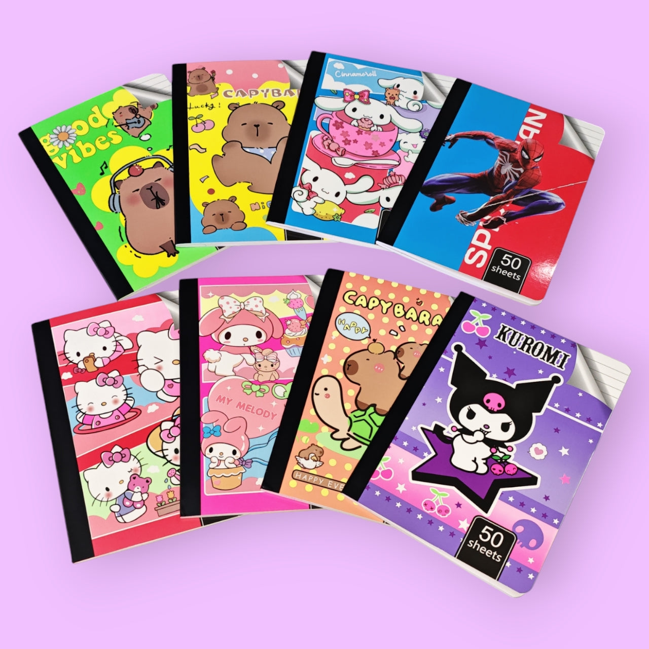 CUADERNO COSIDO PERSONAJE A5 50HOJA