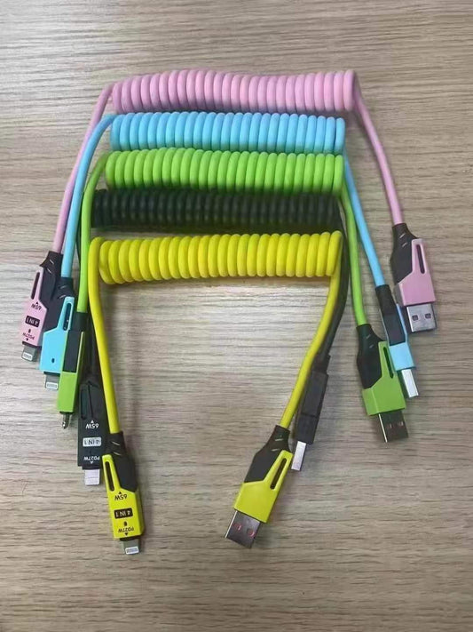 CABLE CELULAR RESORTE 1M 4EN1