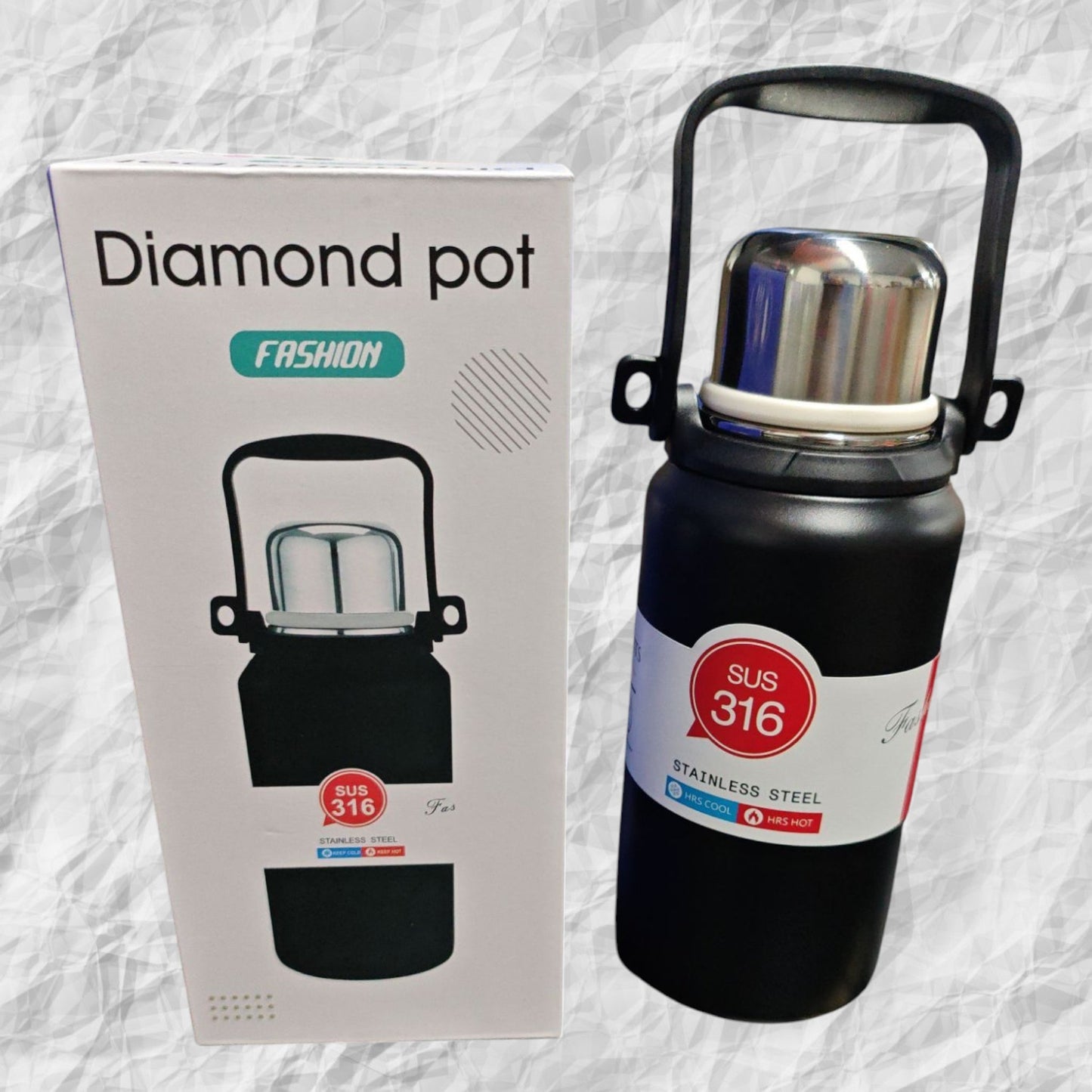 TERMO ACERO TERMICO 1200ML NEGRO