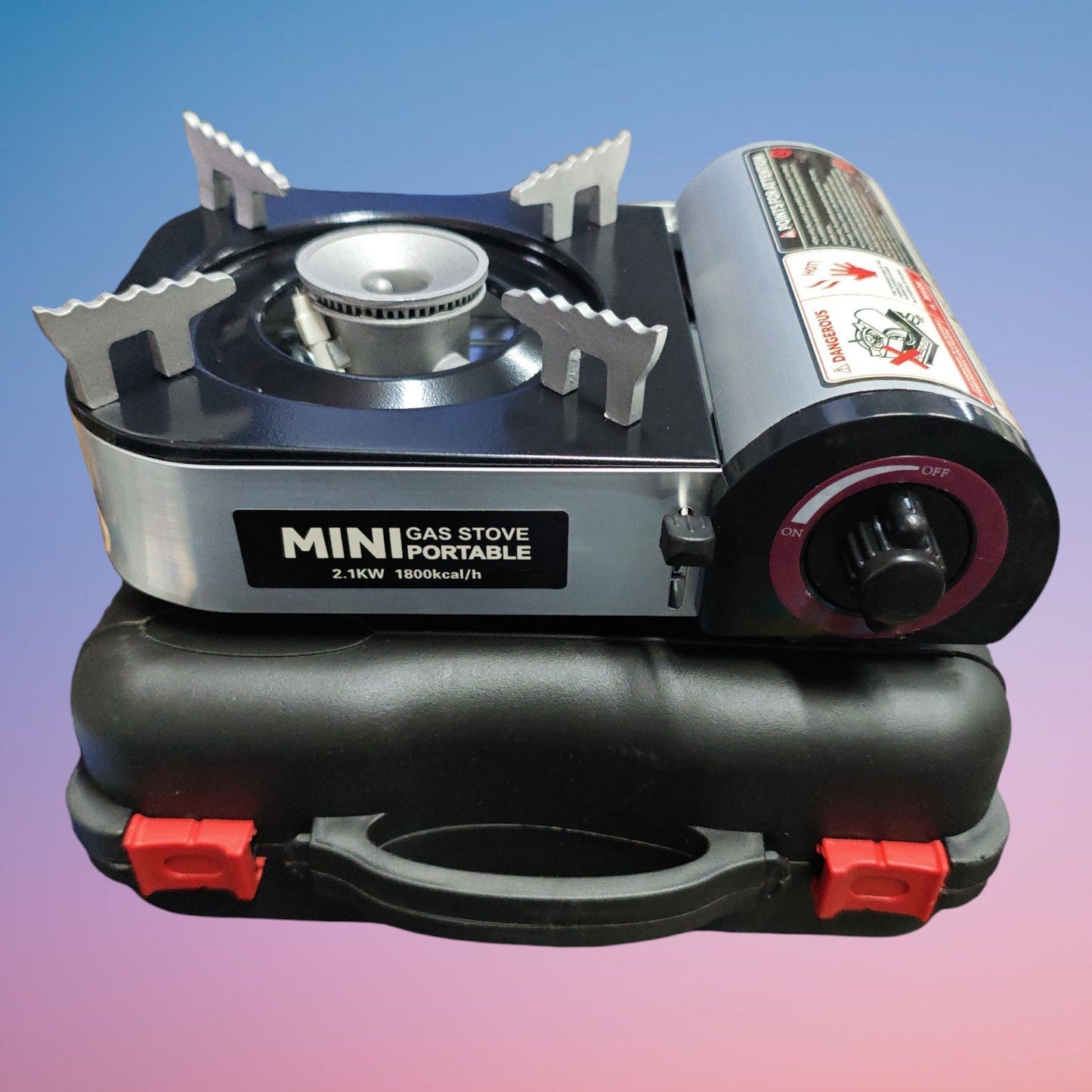 MINI COCINA PORTATIL A GAS NEGRO