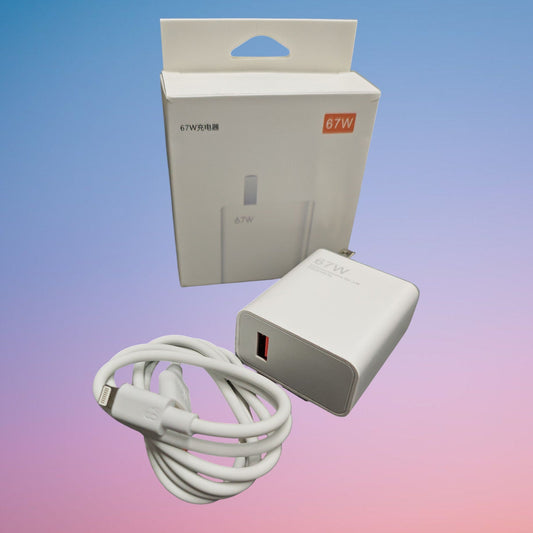 SET CARGADOR RAPIDO 67W IP