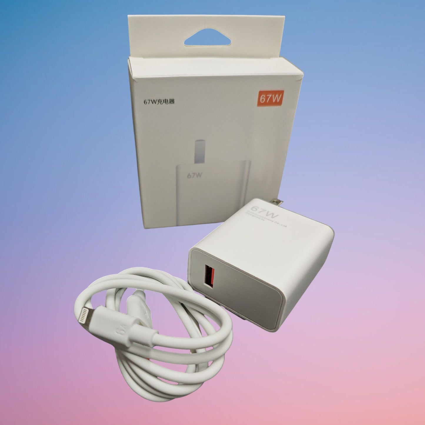 SET CARGADOR RAPIDO 67W IP