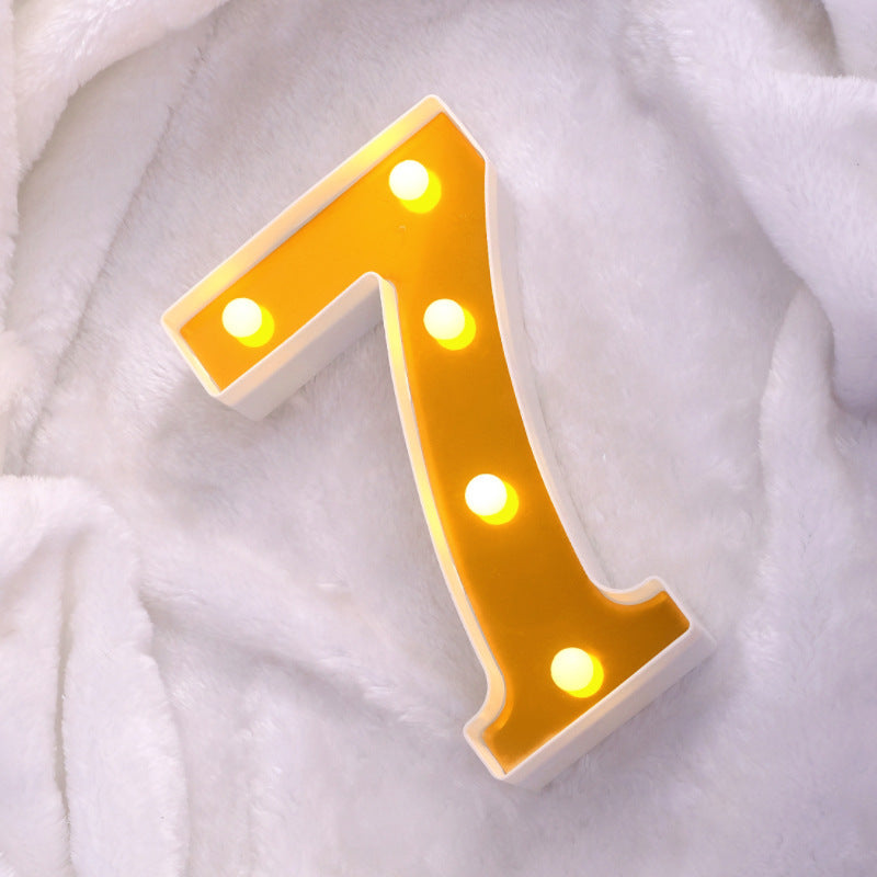 LAMPARA NUMERO LETRA DORADO 0-9 A-Z 16CM