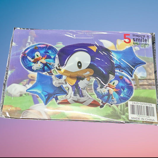 JUEGO GLOBO SONIC 5PCS