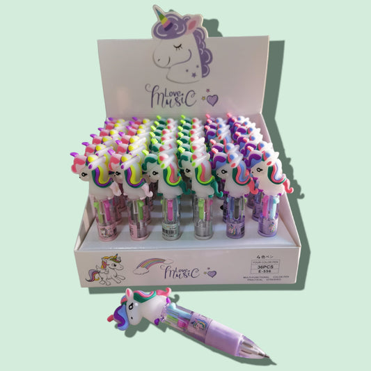 LAPICERO 4 COLOR  UNICORNIO