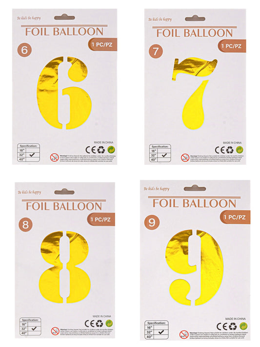 GLOBO NUMERO DORADO 6789 MED