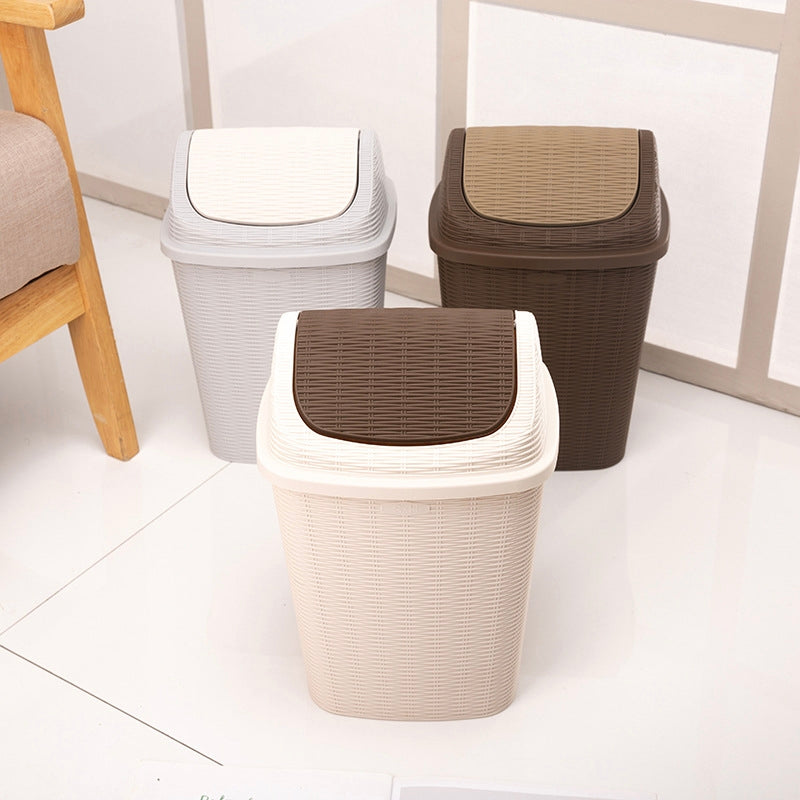 BASURERO CON TAPA ABATIBLE