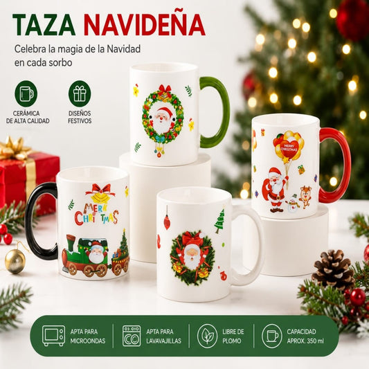 JARRA CERAMICA NAVIDAD SIN TAPA