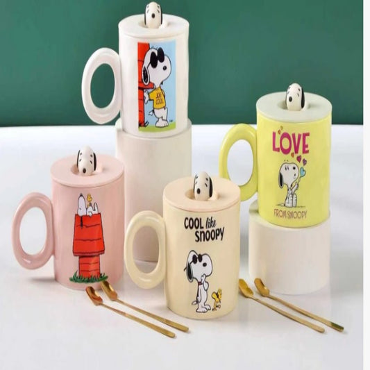 JARRA CERAMICA CON TAPA SNOOPY