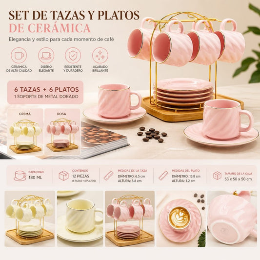 JUEGO DE JARRA PARA CAFE 12PCS