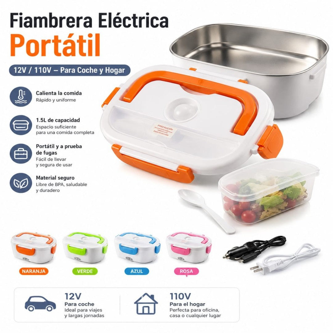 LONCHERA ELECTRICA CARRO Y CASA  110V+12V