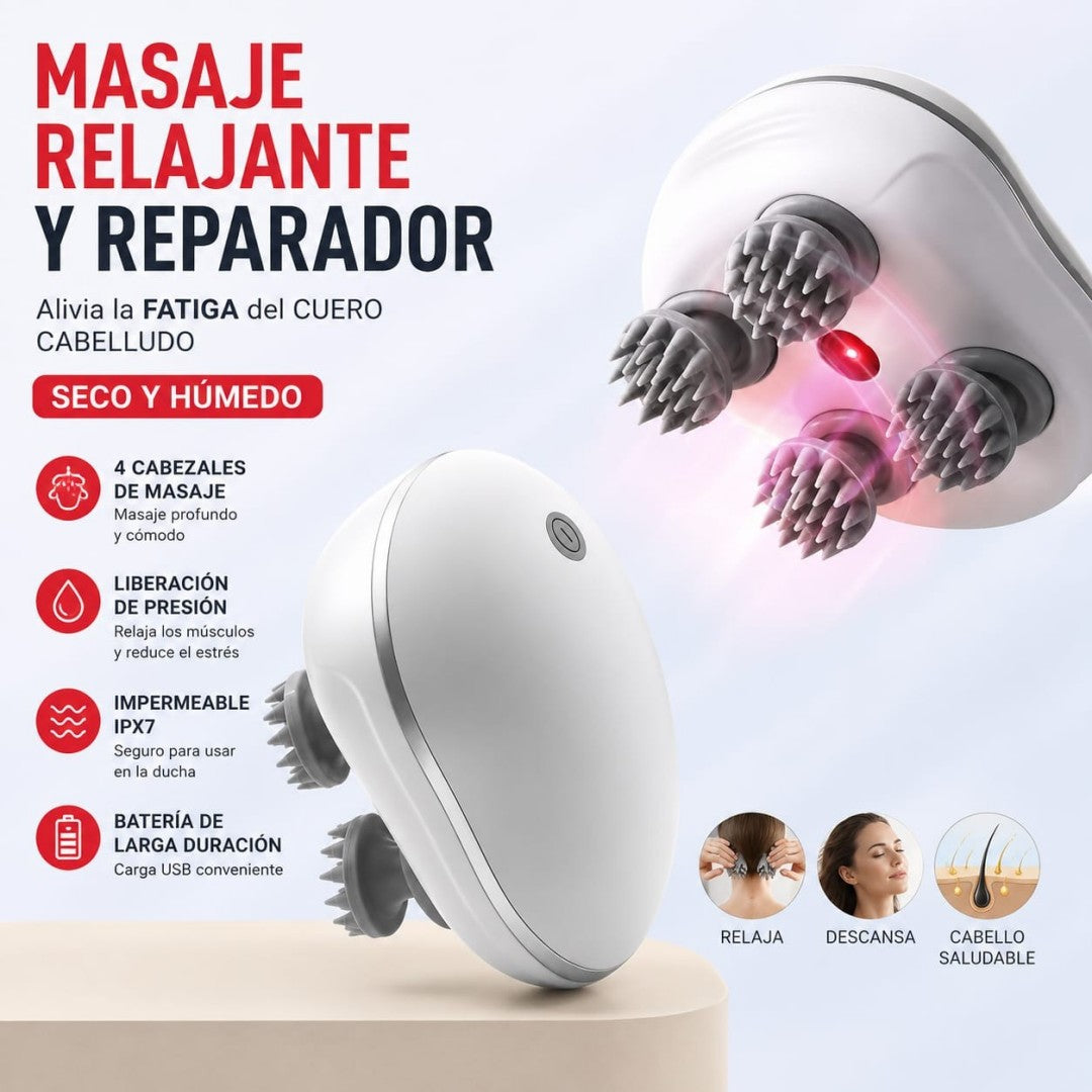 MASAJEADOR DE CABEZA RECARGABLE