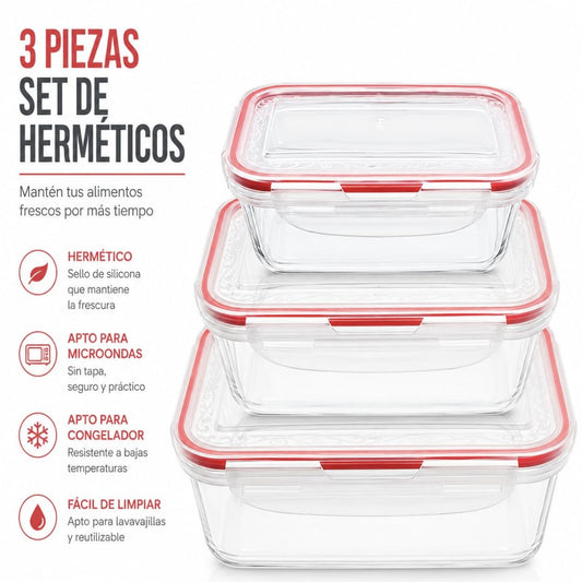 SET RECIPIENTE 3PCS