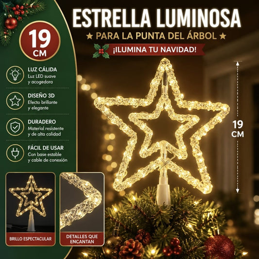 ESTRELLA LED PARA ARBOL CALIDO 19CM