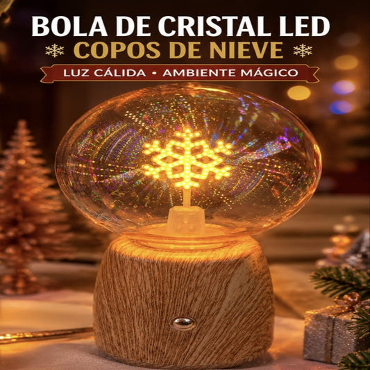 LAMPARA ESFERA 3D LED NAVIDENA 17CM