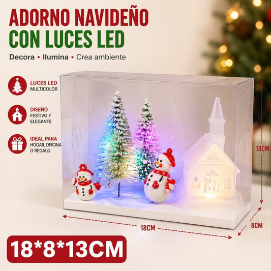 ADORNO MADERA NAVIDAD CON LUZ ZZ19784-4