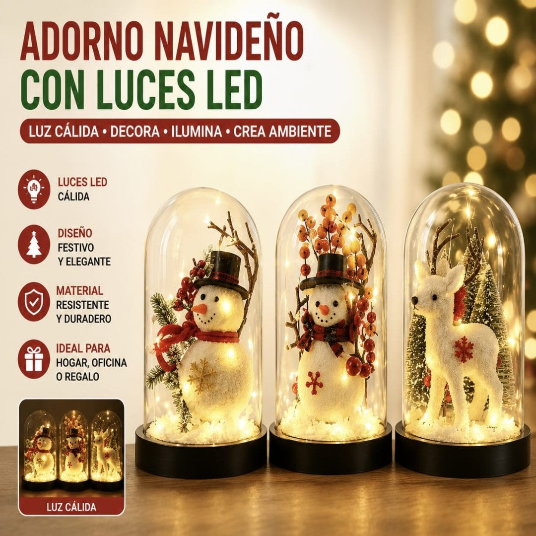 ADORNO FRASCO NAVIDAD NIEVE CJ661062-8 11*20CM