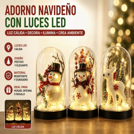 ADORNO FRASCO NAVIDAD NIEVE CJ661062-8 11*20CM