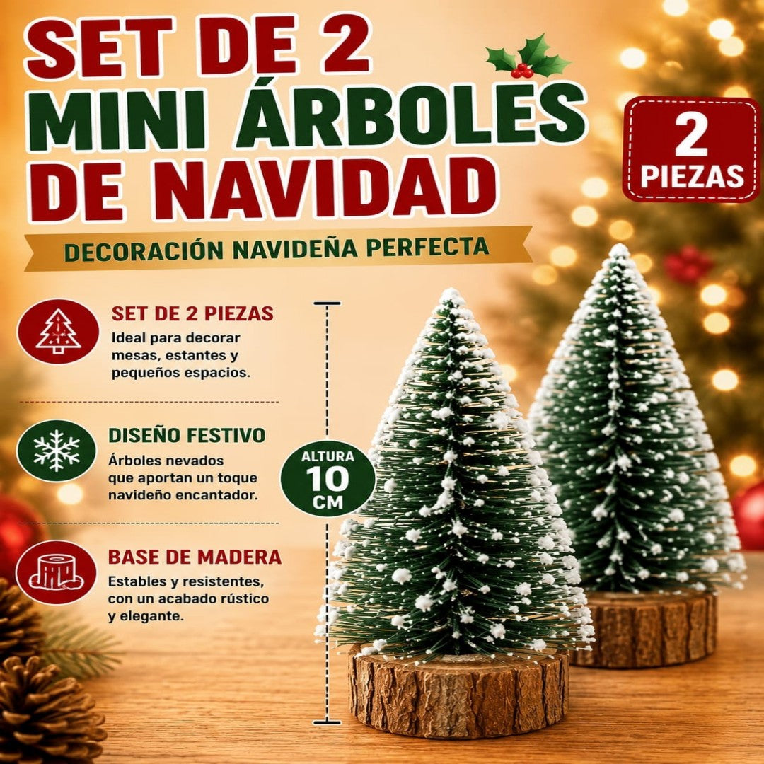 MINI ARBOL NAVIDAD 2PCS 10*6CM BY29169-020