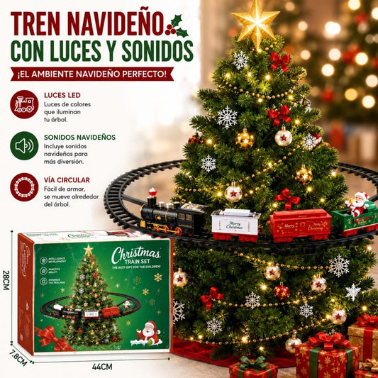TREN NAVIDAD LUZ SONIDO 16PCS HN972722