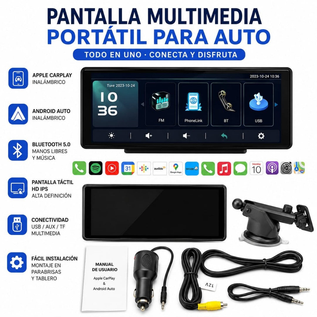 PANTALLA INTELIGENTE CARPLAY Y ANDRIOD AUTO
