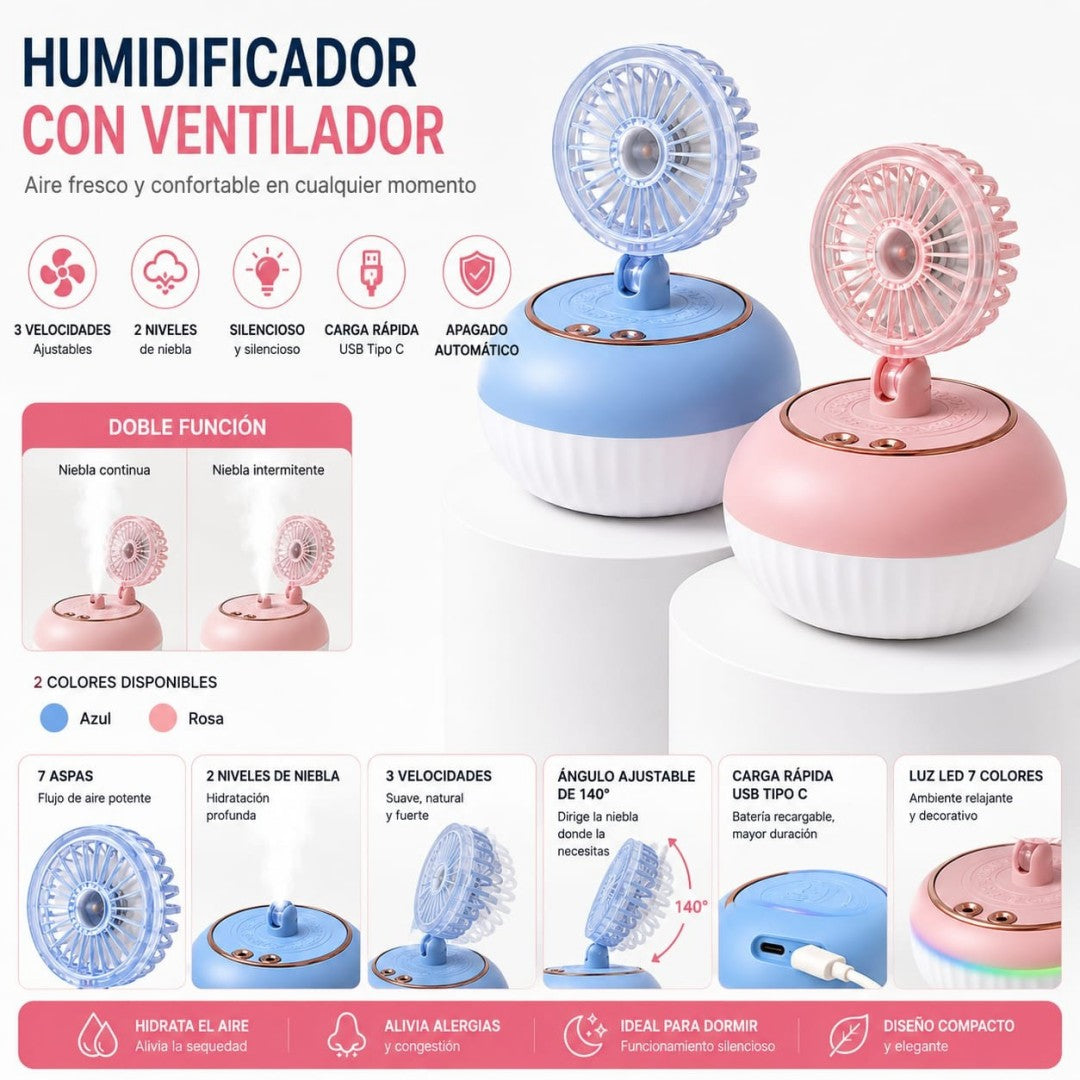 HUMIDIFICADOR CON VENTILADOR DQ801