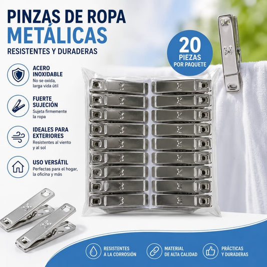 PRENSA ROPA METAL 20PCS