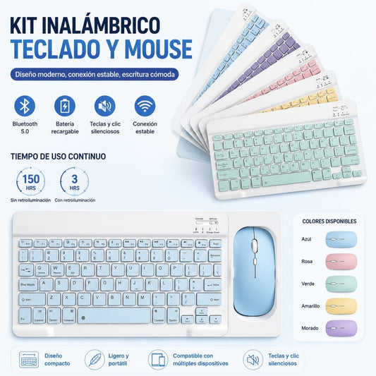 COMBO DE TECLADO Y MOUSE INALAMBRIO