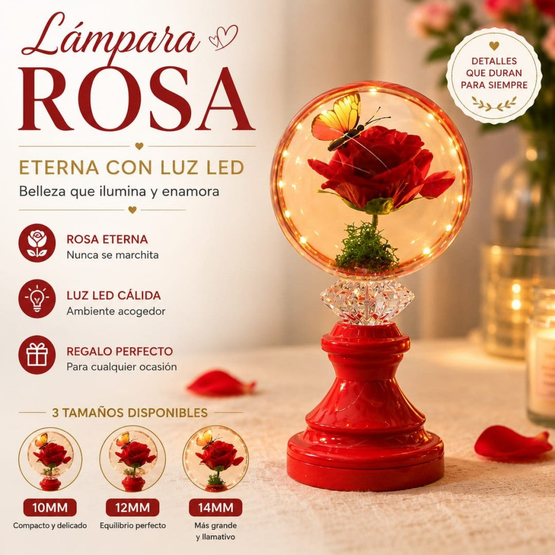 LAMPARA ROSA BOLA D10