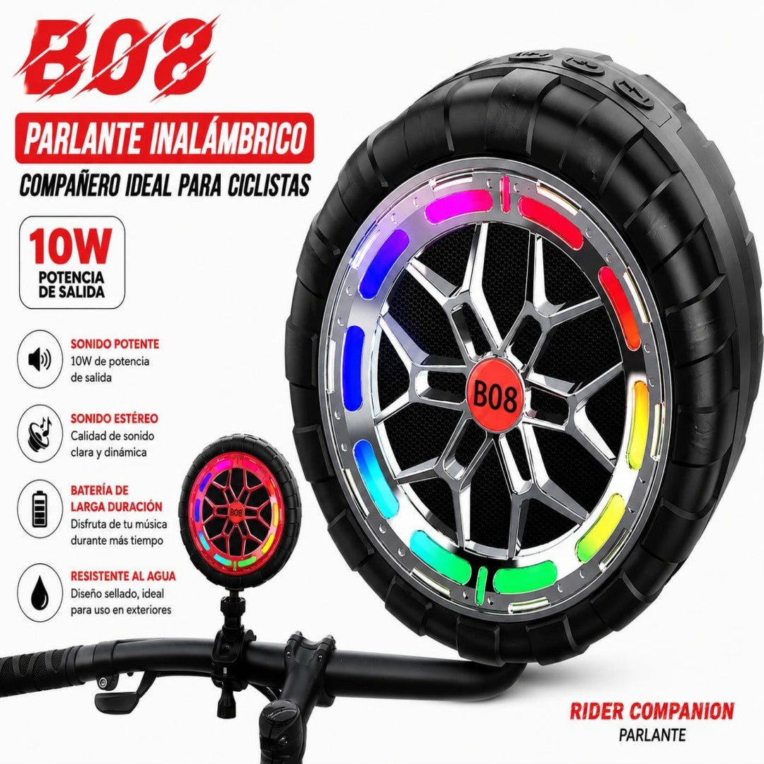PARLANTE BLUETOOTH TIPO LLANTA B08